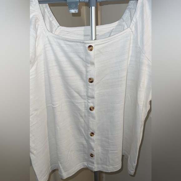 Lane Bryant- Square-Neck Button-Front Top - Picture 5 of 9